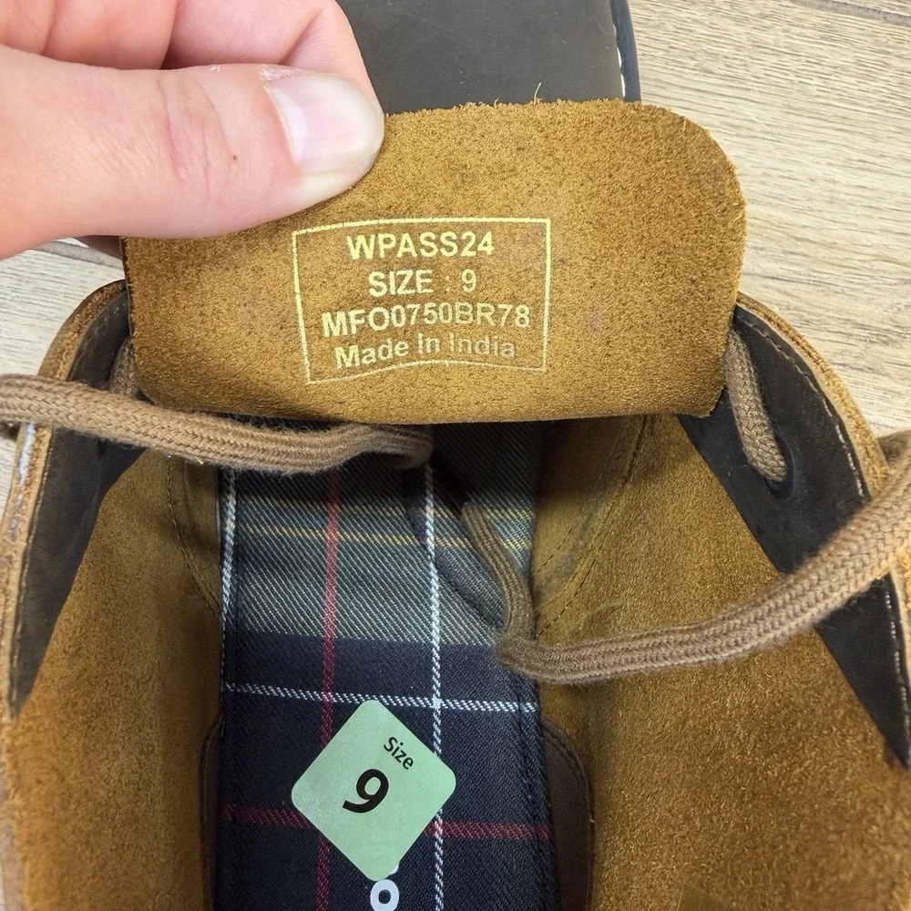 Barbour Siton Desert Boot Leather Brown Chukka Men's Size US 9 UK 8‎